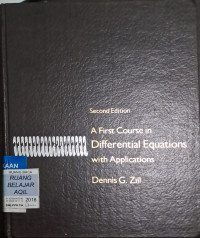 Image of A first course in differential equations with applications